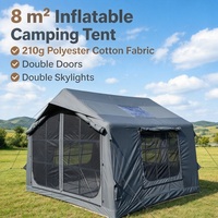 Tente de Glamping Familiale OEM 8 m² pour l'Été, Tente de Camping Gonflable de Luxe Multi-personnes, Tente d'Extérieur Robuste