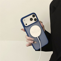 Funda Magnética Premium Mate con Acabado de Lujo en Contraste de Color para iPhone 17 Air 18 16 13 12 11 Pro Max 14 15 Plus