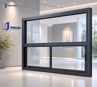 Ventana Elevadora Eléctrica JINGCHEN de Gran Formato con Rotura de Puente Térmico, Doble Acristalamiento Low-E, Corredera Vertical Panorámica de Aluminio para Villas de Montaña