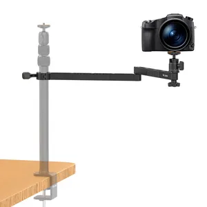 VIJIM LS21C Dudukan Meja Lengan Fleksibel, Lengan Fleksibel Dapat Diperpanjang untuk Lampu Mikrofon Ponsel Kamera