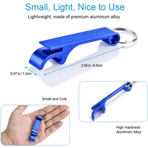 Herramientas de barra, 6 uds., abridor de botellas de vino personalizado de aluminio colorido, llavero de Metal, abridor de botellas, latas, refrescos, bebidas, cerveza, Abrebotellas - Product Image 2