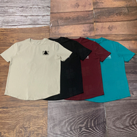 JL0801C Vente en Gros T-Shirt Homme Gym Fitness 95% Coton 5% Spandex Ourlet Festonné Coupe Ajustée Impression Personnalisée Votre Logo