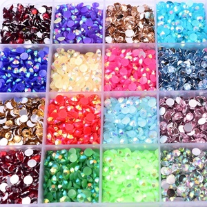 Oleeya 12000pcs <b>Box</b> Package Resin Rhinestone <b>Mix</b> 24 Colors Crystal Jelly and Silver Bottom Rhinestones for Nail Phone Art Design - Product Image 4