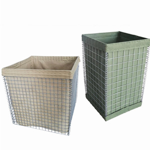 Collapsible Metal <b>Laundry</b> Basket Rectangle Carbon Steel Space Saving Storage Organizer For Living Room <b>Standing</b> Type Single Tier - Product Image 3