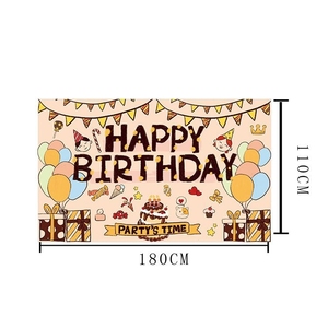 Impression personnalisée arc-en-ciel joyeux anniversaire toile de fond bannière fond tissu Photo accessoires pour outil de décoration de fête - Product Image 6