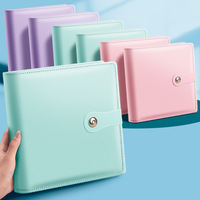 50pp Geld sparen Buchbinder Clip Pu Leder Währung Münze Quittung Lagerung Bargeld Umschlag Brieftasche Ring Binder Budget Sparbuch