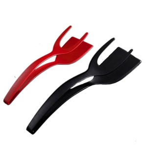 Wholesale Non-Stick & Heat Resistant Nylon Flip <b>Spatula</b> 2 in 1 Flipper with Tongs for <b>Burger</b> Steak Omelets - Product Image 5