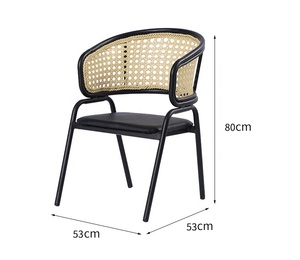 Sillón Frantz de ratán de caña de café para jardín al aire libre - Product Image 6