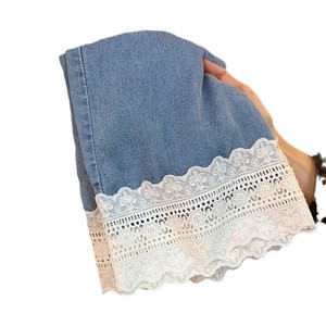 Tongxingyuan Girls Denim <b>Jeans</b> Blue Wide Leg Summer Style <b>Soft</b> Cotton Pants - Product Image 5