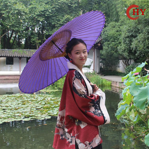 Parapluie en papier japonais fait à la main en bambou, accessoires de mariage, décoration parasol de pluie - Product Image 6