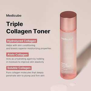 MEDICUBE Triple Collagen <b>Toner</b> 140ml - Anti-Aging & Whitening Facial <b>Toner</b> with Hyaluronic Acid - Korean Exfoliating Treatment - Product Image 4