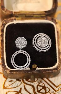 Pendientes de Diamantes Transformables de Oro de 18K Originales de Xinfly, Nuevo Diseño de Joyería para Mujer Que Se Puede Usar de Múltiples Formas - Product Image 2