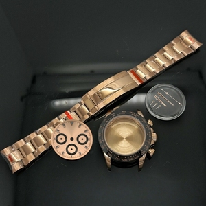 Caja de <span class=keywords><strong>Reloj</strong></span> Multifunción Multicolor en Oro y Oro Rosa, Cristal de Zafiro, Brazalete con Eslabones, Movimiento VK63A, Acero Inoxidable 316L, 29.5mm - Product Image 1