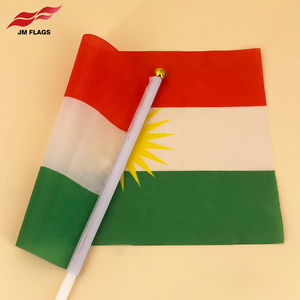Wholesale Kurdistan Hand Held <strong>Flags</strong> Iraq Hand <strong>Flag</strong> Polyester Kurdistan Stick <strong>Flags</strong> - Product Image 4
