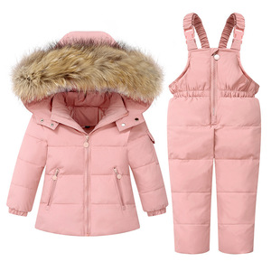 Nuevo conjunto de chaqueta de plumón para niños con capucha de 1 a 4 años, abrigo para bebé y traje de esquí para niñas, cierre de cremallera - Product Image 4