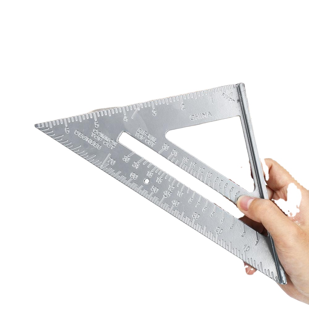 7 дюймов инструмент измерения площади Линейка алюминиевый сплав скорость транспортир под углом для плотника Tri-квадратный линии скрап-Пила Руководство