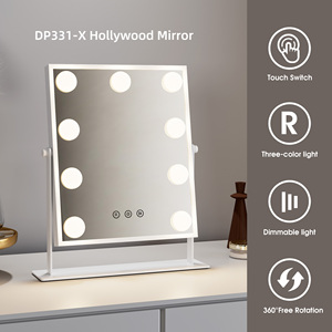 Wholesale G35 Led Bulbs 3 Color Lighting <strong>Light</strong> <strong>up</strong> Makeup Vanity <strong>Mirror</strong> With <strong>Lights</strong> Tabletop <strong>Mirror</strong> - Product Image 3
