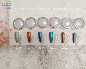 Polvo de Aurora para Uñas LIBO Privado con Logotipo Personalizado, Brillante, Liso, Blanco Espejo, Cromado, Luz de Luna, Polvo Fino de Aurora - Product Image 6