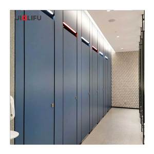 Tòa nhà văn phòng chống cháy và chống thấm nước <span class=keywords><strong>HPL</strong></span> phân vùng nhà vệ sinh thương mại <span class=keywords><strong>cubicle</strong></span> với ánh sáng LED - Product Image 1