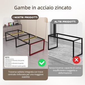 Table de réunion rectangulaire moderne pour bureau avec canal de câblage et structure en métal noir pour 8 à 12 personnes - Product Image 5