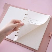 Carnets de notes à 6 anneaux, papier ruché, 6 trous, poinçonnés, lieur, rechargeable, pour journal intime