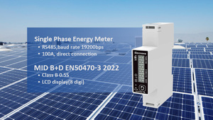 Medidor de Energía Digital Bidireccional Monofásico de 100A MID kWh para Plantas de Energía Solar Fotovoltaica DDS1946-1M - Product Image 2