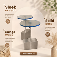 Nouvelle table d'appoint en acrylique de luxe au design moderne, table basse en acrylique transparent durable sur mesure pour le mobilier de salon