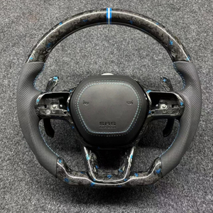 Volant de direction en fibre de carbone de style GT pour Honda Civic 11e génération, couvre-volant forgé, amélioration du volant - Product Image 3