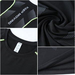 Compression course chemises hommes séchage rapide Fitness Gym sport T-shirts Football entraînement musculation course collants vêtements <span class=keywords><strong>233</strong></span> - Product Image 6