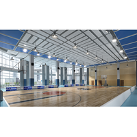 Diseño de Sistema Acústico Modular para Pistas Deportivas Interiores, Suministro de Materiales, Paneles de Pared, Deflectores de Techo, Difusión de Sonido, Reverberación