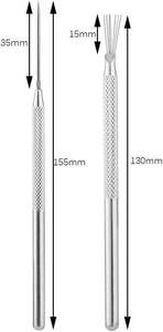 เข็มใช้สำหรับงานอบในครัวเครื่องมือแกะสลักเครื่องปั้นดินเผาแบบทำมือเครื่องมือแกะสลักเครื่องปั้นดินเผาแบบ DIY 7ขาแบบจำลองลวดขนนกสำหรับตกแต่งเค้กแกะสลักโลหะ - Product Image 4