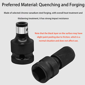 1/2 Để 1/4 Carbon Thép Điện Cờ Lê Chuyển Đổi Đầu Hàng Loạt Đầu Không Khí Pháo Kính Thiên Văn <span class=keywords><strong>Adapter</strong></span> Với Tay Khoan Chuck - Product Image 2