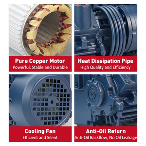 Bơm chân không cánh quạt quay kín dầu nhỏ pvx25 wordfik thương hiệu cao cấp cho bao bì sấy chân không - Product Image 4