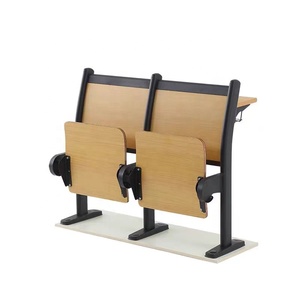 Modern Academic Metal Step Ladder Popular Design for University Classroom College Hall New School Furniture <strong>Set</strong> with Wooden Top - Product Image 2
