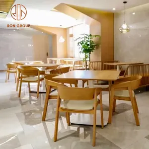 New Style Modern Commercial Furniture Restaurant Table Wooden Dinning Table And Chair Set For Restaurant And Hotel