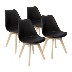 Free Sample Tulip Furniture Nordic Simple Restaurant Modern Wood Leg Plastic <b>Polypropylene</b> Dining <b>Chair</b> - Product Image 2