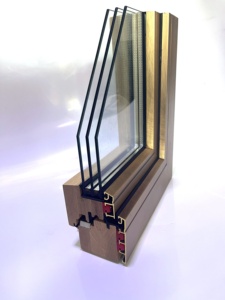 Hiện đại Retro Ba tráng men đồng mạ gỗ Windows Swing mở phong cách với gấp màn hình cho bên ngoài ứng dụng gỗ cửa sổ - Product Image 3