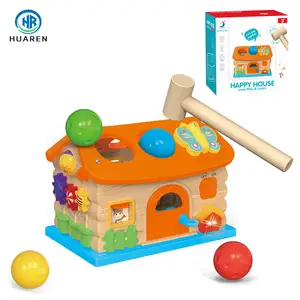 Jouets éducatifs personnalisés pour bébés en bois Kit de maisons de poupées pour enfants avec musique