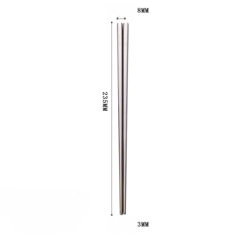 304 silver square chopsticks 23.5cm