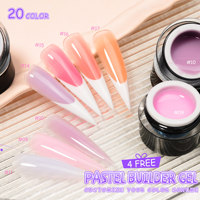 Gel de construction pour ongles TPO Free Pastel, gel dur non toxique, fournisseur de gel pour ongles, sans HEMA, logo personnalisé, marque privée, gel d'extension
