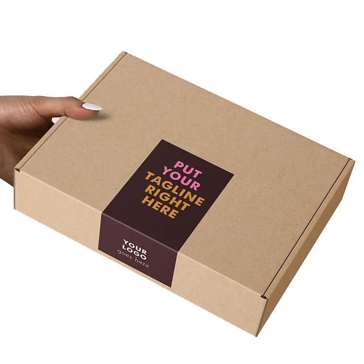 사용자 정의 로고 스티커 포장 상자 배송 및 인감 사용 크래프트 종이 상자 라벨 스티커