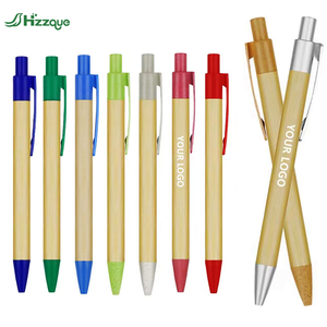 Wholesale Cheap Bamboo Ballpoint Pen Custom logo Promotion 1.0mm Writing Width