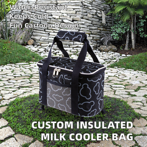 Custom Logo Portable Breastmilk Lunch Tote Waterproof Reusable Insulated Picnic Milk <b>Cooler</b> Bag Made Oxford <b>Material</b> Cartoon - Product Image 2