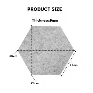 Nhà máy cung cấp treo hình lục giác cảm thấy bảng thông báo gạch ốp tường cho văn phòng và nhà sử dụng thiết kế hiện đại có khung - Product Image 6