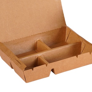 4 Compartment Bento <strong>Paper</strong> <strong>Lunch</strong> <strong>Box</strong> Wholesale Biodegradable Take Out Brown Kraft <strong>Paper</strong> Food <strong>Lunch</strong> <strong>Box</strong> - Product Image 3