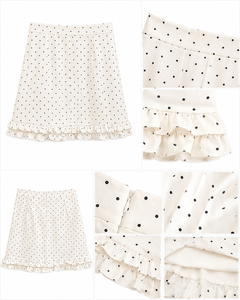 กระโปรงผู้หญิงเอวสูงสุดชิคพร้อมชายระบายสำหรับออกเดทช่วงบุนช์ - Product Image 3