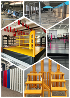 Ring de boxe pliable portable 16x16 pour compétition de Muay Thai et lutte