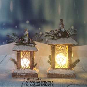 Poste <span class=keywords><strong>de</strong></span> lámpara <span class=keywords><strong>de</strong></span> linterna <span class=keywords><strong>de</strong></span> Casa <span class=keywords><strong>de</strong></span> Navidad <span class=keywords><strong>de</strong></span> madera popular con luces Led para decoración <span class=keywords><strong>de</strong></span> vacaciones festivas - Product Image 4