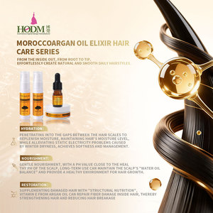 Kit de soin capillaire pour cheveux abîmés avec logo personnalisé, shampooing et revitalisant nourrissants pour cheveux crépus afro, masque et sérum à l'huile d'argan - Product Image 3