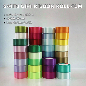 Rollo de Cinta de Satén de Poliéster de 4 cm x 25 Yardas para Envolver Regalos de Moda de Halloween - Product Image 2